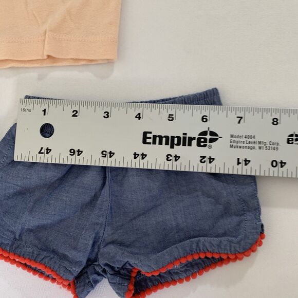 Newborn Baby Girl Outfit Shorts TShirt Chambray Summer Watermelon Colorful Play - Picture 9 of 11